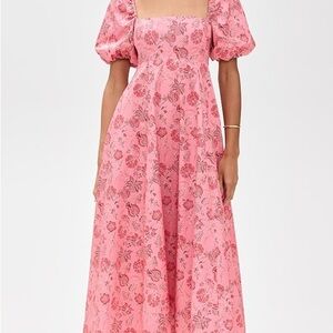 Hill House Pink Floral Maxi Dress
